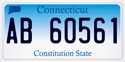 CT license plate AB60561