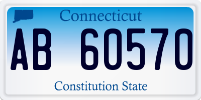 CT license plate AB60570