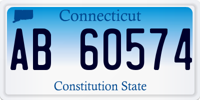 CT license plate AB60574