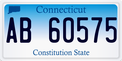 CT license plate AB60575