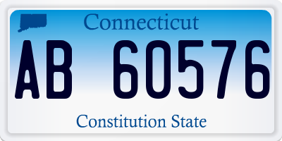 CT license plate AB60576