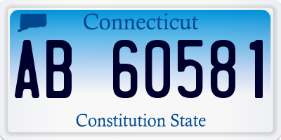 CT license plate AB60581