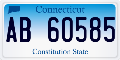 CT license plate AB60585