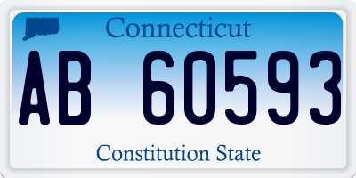 CT license plate AB60593