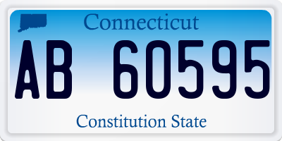 CT license plate AB60595