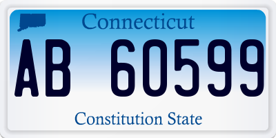CT license plate AB60599