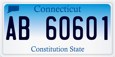 CT license plate AB60601