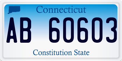 CT license plate AB60603