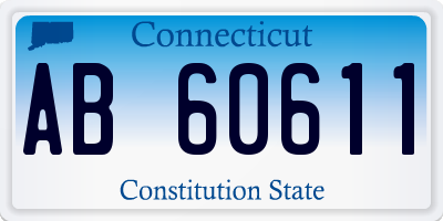 CT license plate AB60611