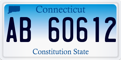 CT license plate AB60612