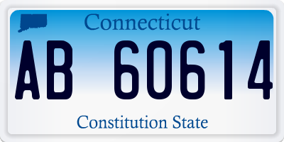 CT license plate AB60614