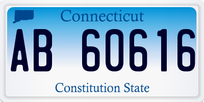 CT license plate AB60616