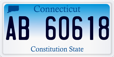 CT license plate AB60618