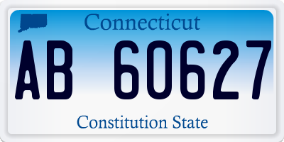 CT license plate AB60627