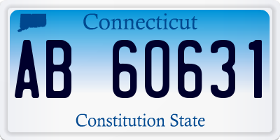 CT license plate AB60631