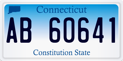 CT license plate AB60641