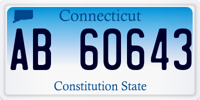 CT license plate AB60643