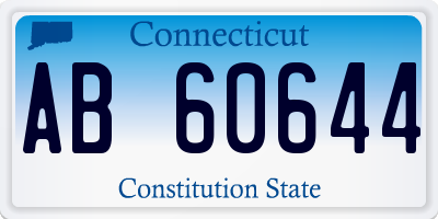 CT license plate AB60644