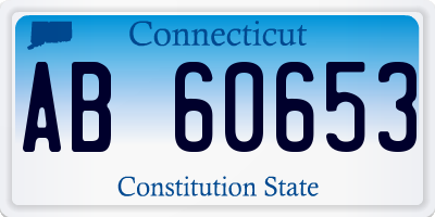 CT license plate AB60653