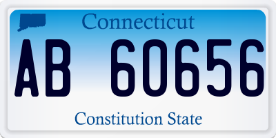 CT license plate AB60656