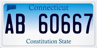 CT license plate AB60667