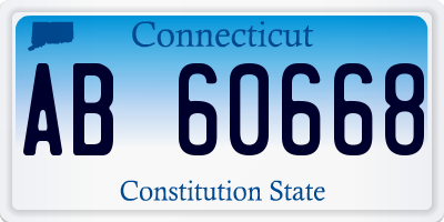 CT license plate AB60668