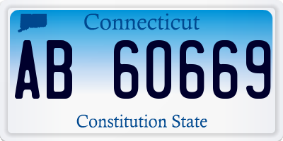 CT license plate AB60669