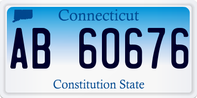 CT license plate AB60676