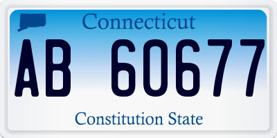 CT license plate AB60677