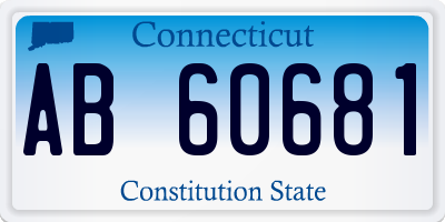 CT license plate AB60681