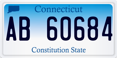 CT license plate AB60684