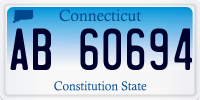 CT license plate AB60694