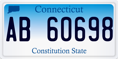 CT license plate AB60698