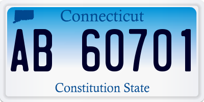 CT license plate AB60701