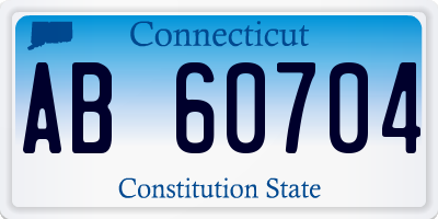 CT license plate AB60704