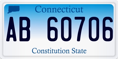 CT license plate AB60706