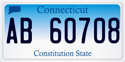 CT license plate AB60708