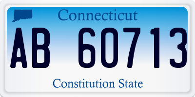CT license plate AB60713