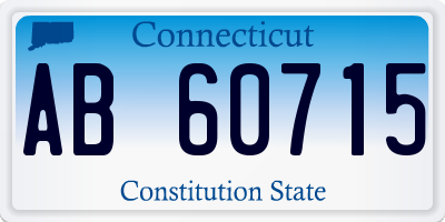 CT license plate AB60715