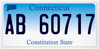 CT license plate AB60717