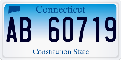 CT license plate AB60719