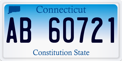 CT license plate AB60721