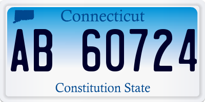 CT license plate AB60724