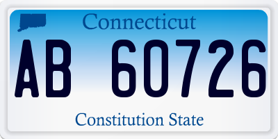 CT license plate AB60726