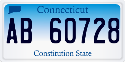 CT license plate AB60728