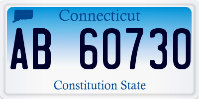 CT license plate AB60730