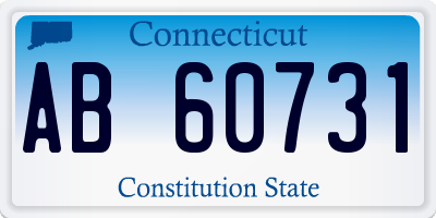 CT license plate AB60731