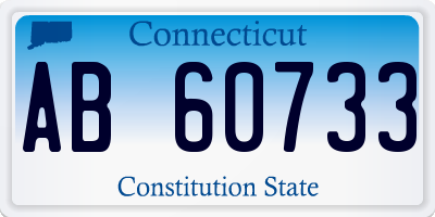 CT license plate AB60733