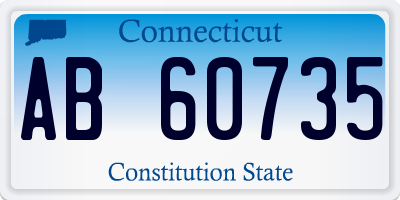 CT license plate AB60735