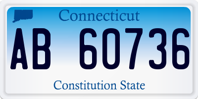 CT license plate AB60736
